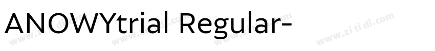 ANOWYtrial Regular字体转换